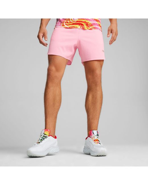 PUMA Pink Scuderia Ferrari Race Crew Motorsport Pants for men