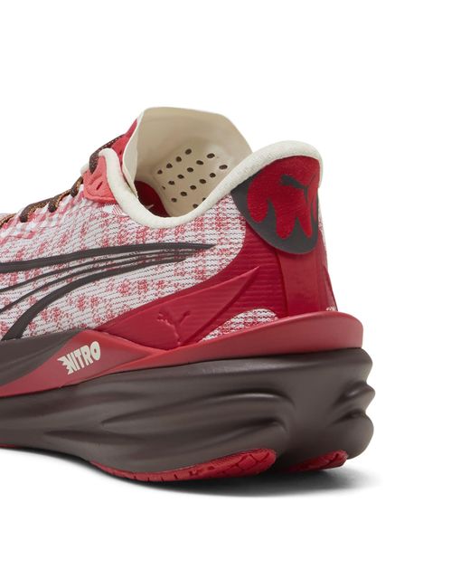PUMA Red Deviate Nitroâ 4 Check Sneakers for men