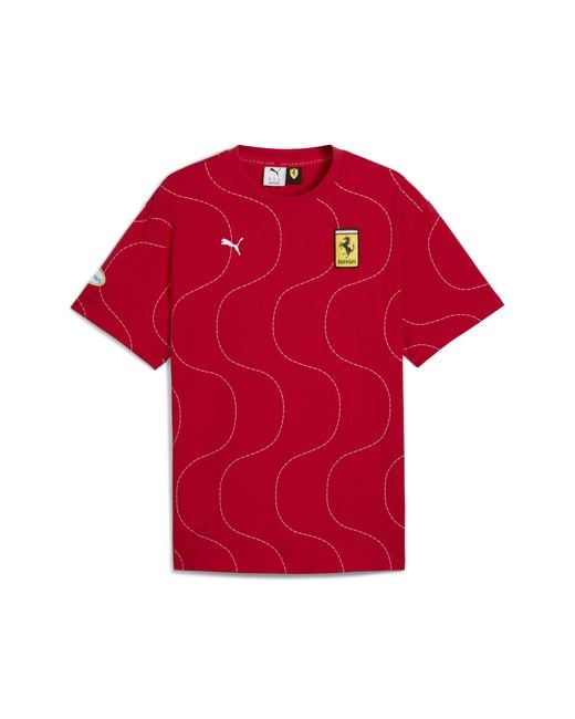 Camiseta Scuderia Ferrari Hp Monza Para Hombre, Motorsport, Rosso Corsa PUMA de hombre de color Red