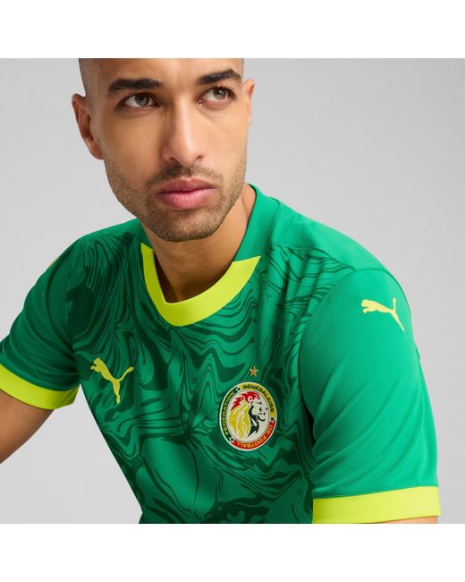 PUMA Green Senegal 2025 Away Jersey , Sport/Electric Lime for men