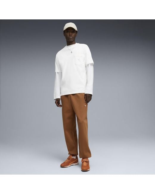 PUMA Brown Select Essentials Relaxed Sweatpants for men