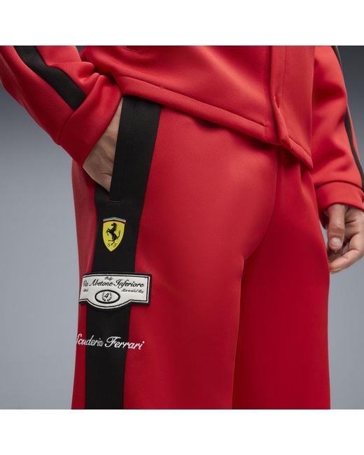 PUMA Red Ferrari T7 Track Pants for men