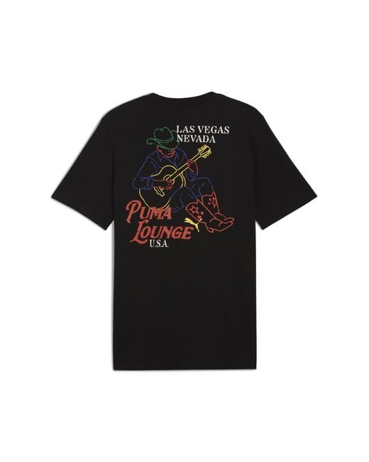 PUMA Black Las Vegas Graphics T-Shirt for men