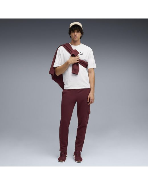 PUMA Purple Elevated Essentials Cargo Pants for men