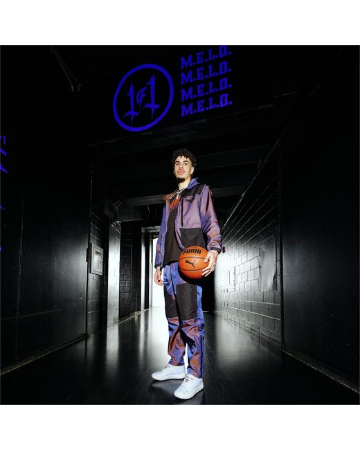 Pantalon De Basketball Tissé Melo Iridescent PUMA pour homme en coloris Gray