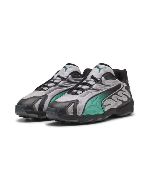 PUMA Black Inhale Distressed Sneakers