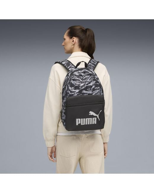 Zaino Con Stampa Integrale Phase 22 L, Accessori, Nero/Grigio Echo/Camou di PUMA in Black