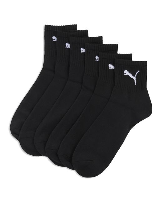 PUMA Black Short Crew Socks 6 Pack