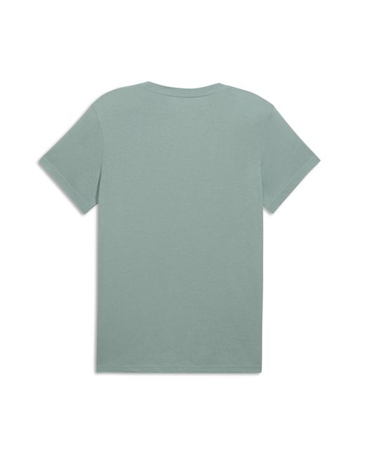 PUMA Blue Essentials Script V-Neck T-Shirt