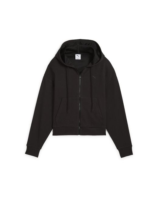 PUMA Black Her Bequeme Kurze Kapuzenjacke Damen