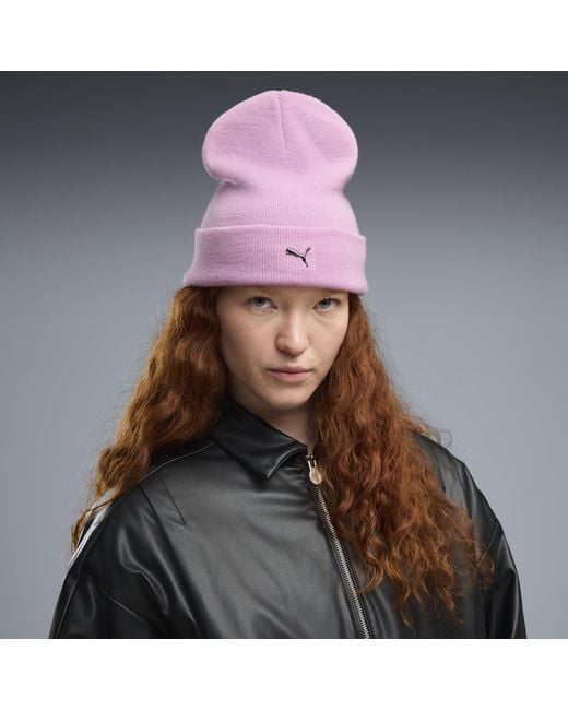 PUMA Purple Metal Cat High Crown Beanie