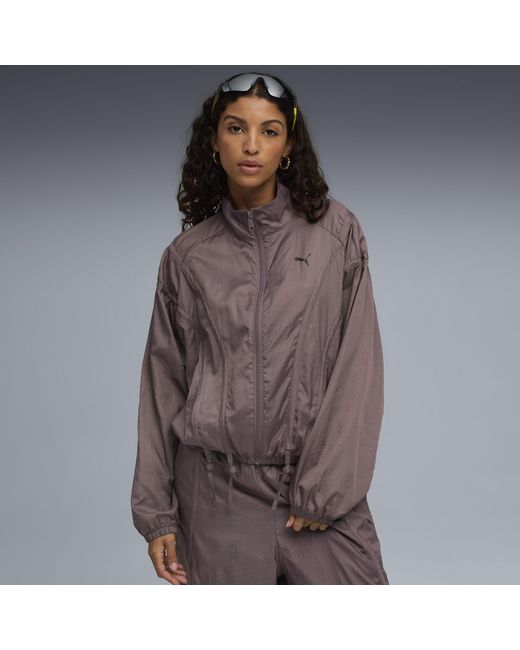 PUMA Dare To Oversized Geweven Jack Voor Maat in het Brown