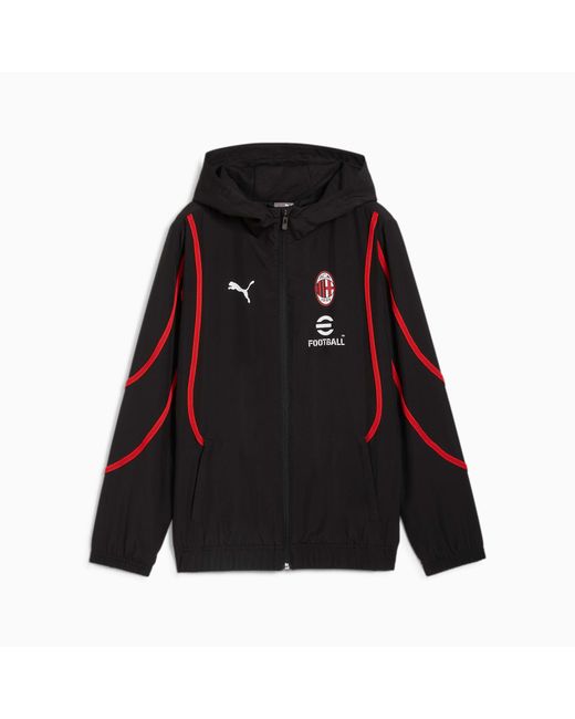 PUMA Black Ac Milan Pre-Match Woven Jacket Youth, /For All Time