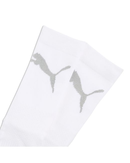 PUMA White Running Crew Socks (2-Pack)