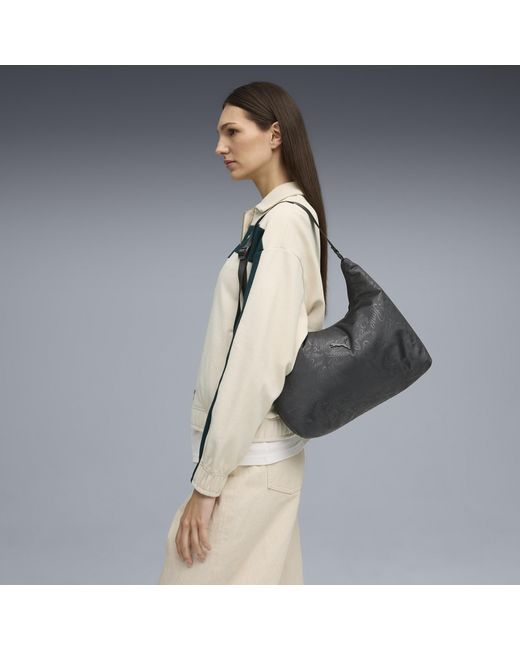 PUMA Black Pop 7,5 L Slouchy Hobo-Bag, Accessoires, /Script Aop