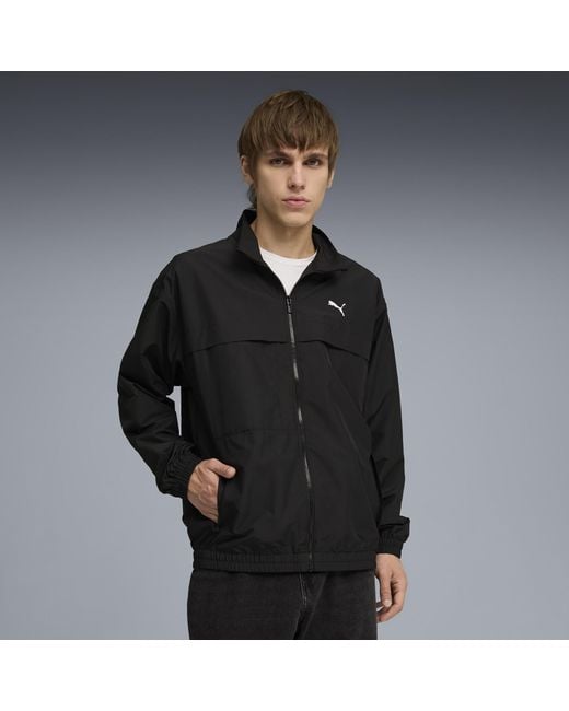 PUMA Black Windbreaker Jacket for men