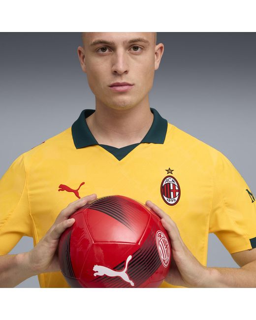 PUMA Ac Milan 25/26 Authentic Ausweichtrikot Herren, Sport, Sunny/Dark Myrtle in Yellow für Herren