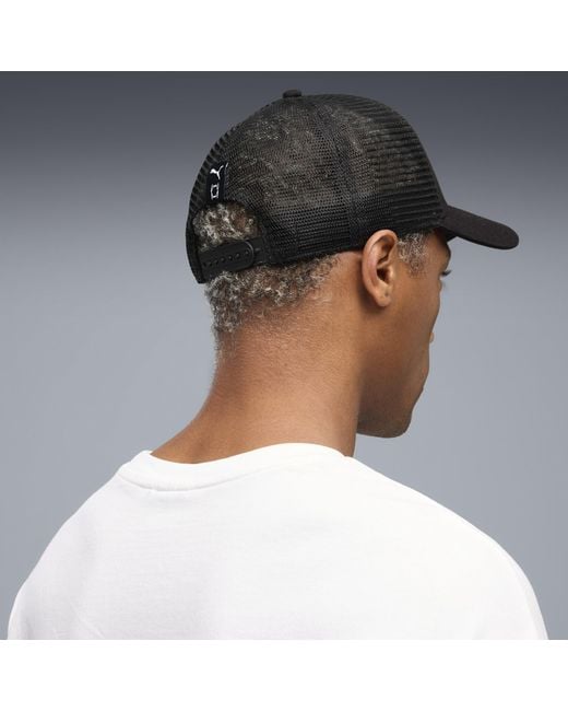 PUMA Black Melo Rare Essentials Trucker Cap
