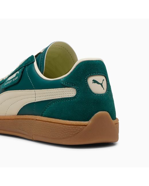 PUMA Green X Palmeiras Super Team Sneakers , Malachite/Alpine Snow