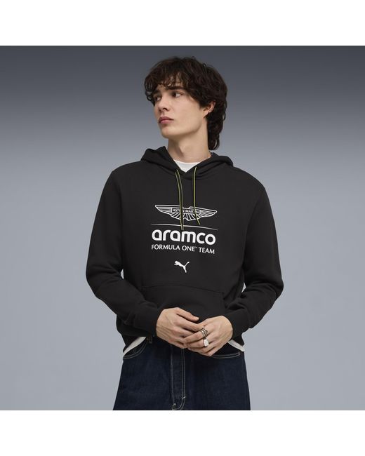 PUMA Black X Aston Martin Aramco F1 Team Essentials Hoodie for men