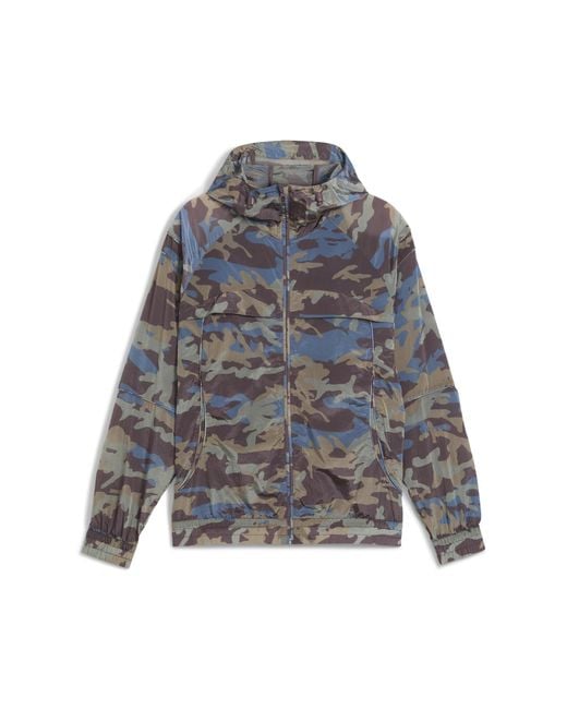 PUMA Gray Clrt All-Over Print Ripstop Jacket