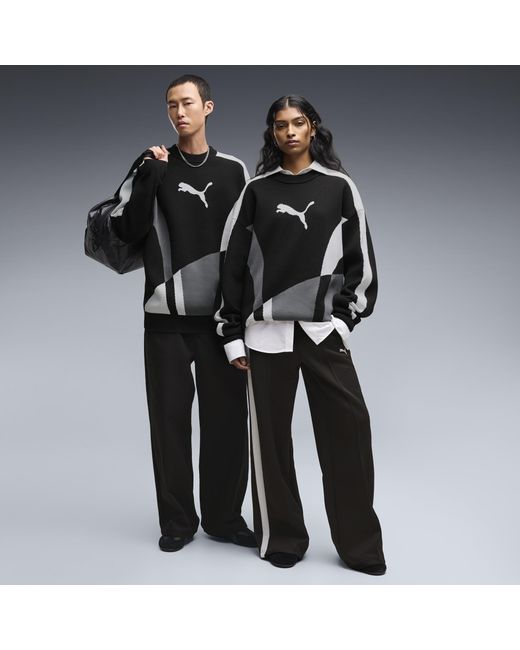 Pull En Maille Décontractée T7 E PUMA en coloris Black