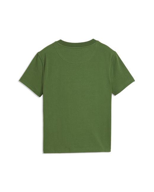 PUMA Green Elevated Essentials Slim T-Shirt