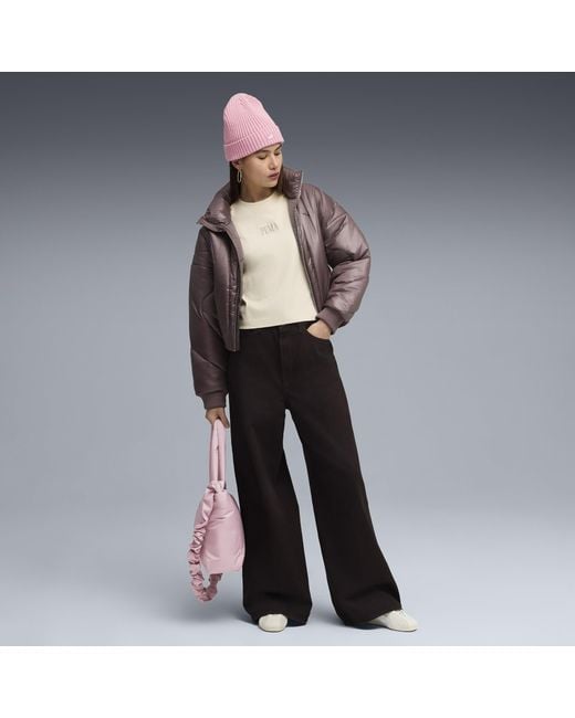 T-Shirt Oversize Con Grafica Premium Essentials Da Donna, Abbigliamento, Alpine Snow di PUMA in Natural