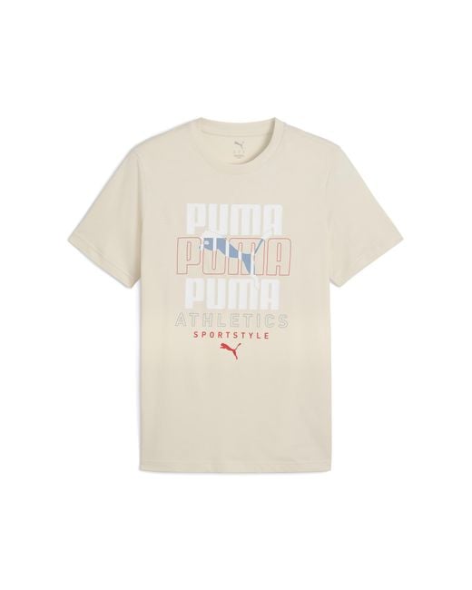 T-shirt À Motifs Superposés PUMA pour homme en coloris Natural
