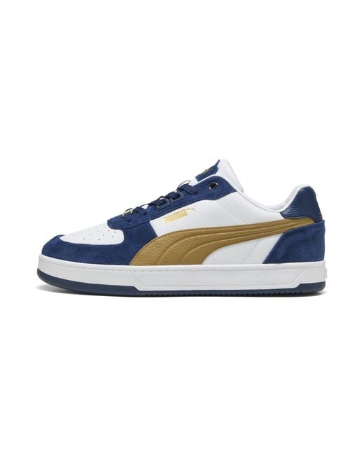 PUMA Men's Blue Caven Lux Suede Sneakers