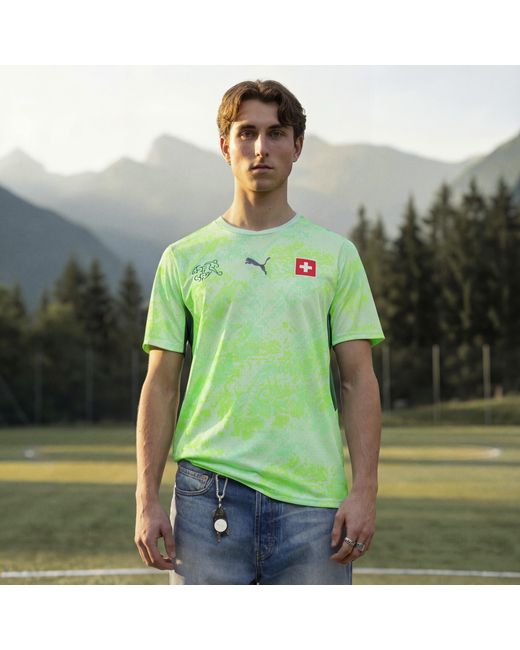 PUMA Green Switzerland Away Jersey for men