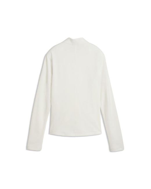 PUMA White Pure Textured Full-Zip Golf Jacket