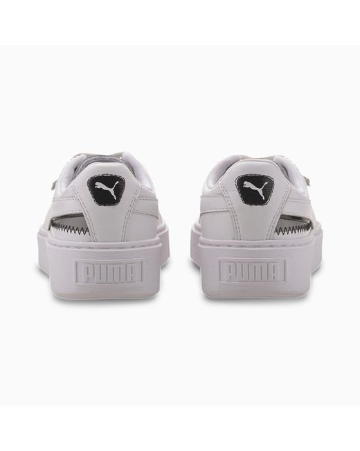 puma white platform shoes