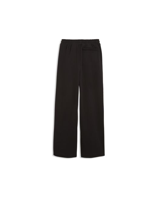 PUMA Black Wardrobe Essentials Wide Leg Sweatpants for men