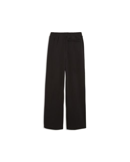 PUMA Black Wardrobe Essentials Wide Leg Sweatpants for men