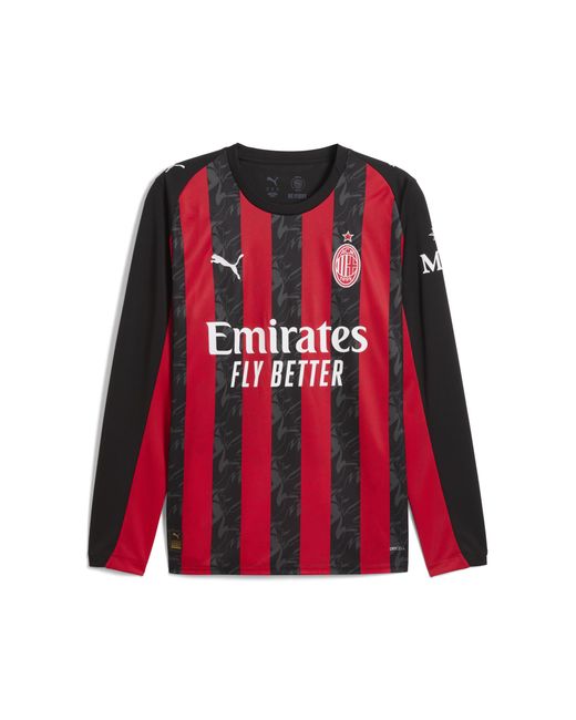 PUMA Red Ac Milan 25/26 Long Sleeve Home Jersey for men
