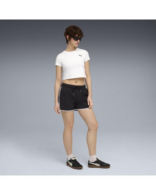 PUMA Black Wardrobe Essentials Woven 3" Shorts Damen