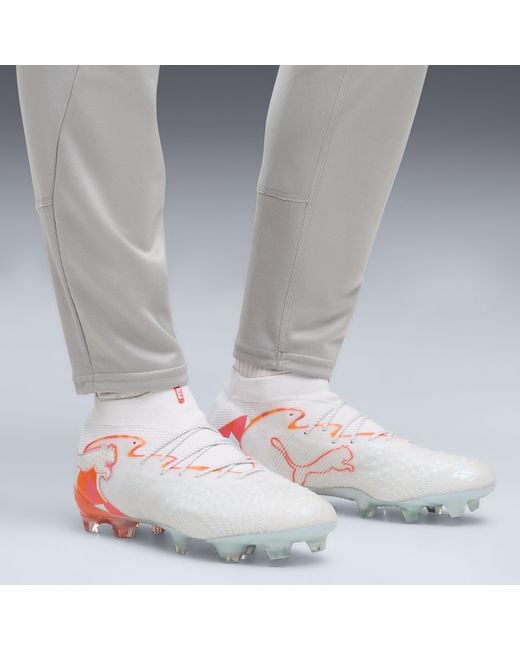 PUMA White Future 9 Ultimate Brilliance Fg Football Boots
