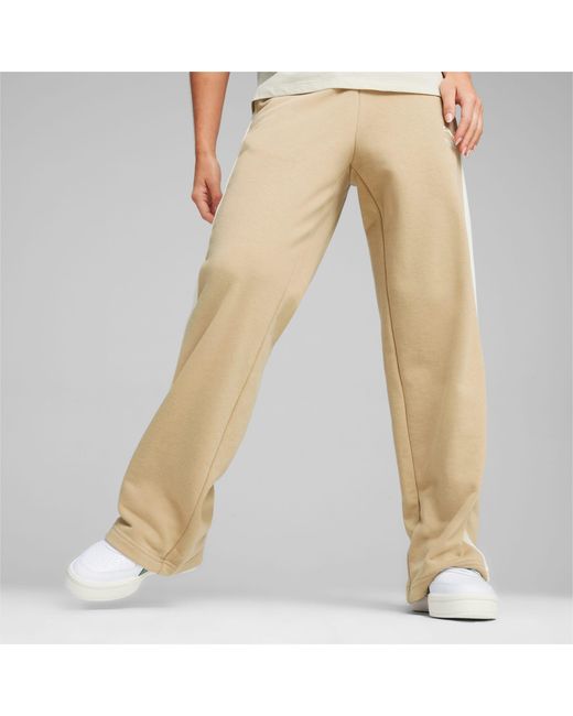Pantalones Rectos Iconic T7 PUMA de color Natural