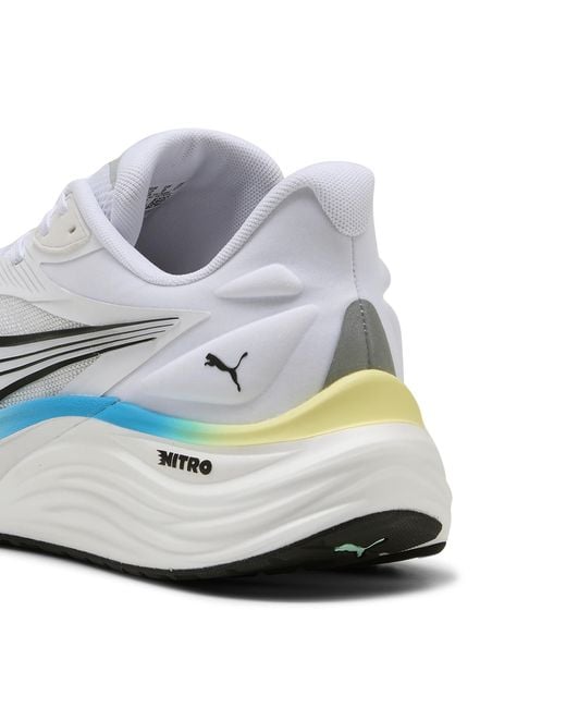 PUMA Electrify Nitro 4 Laufschuhe Herren, Sport, /Mint Melt/Speed Blau in White für Herren
