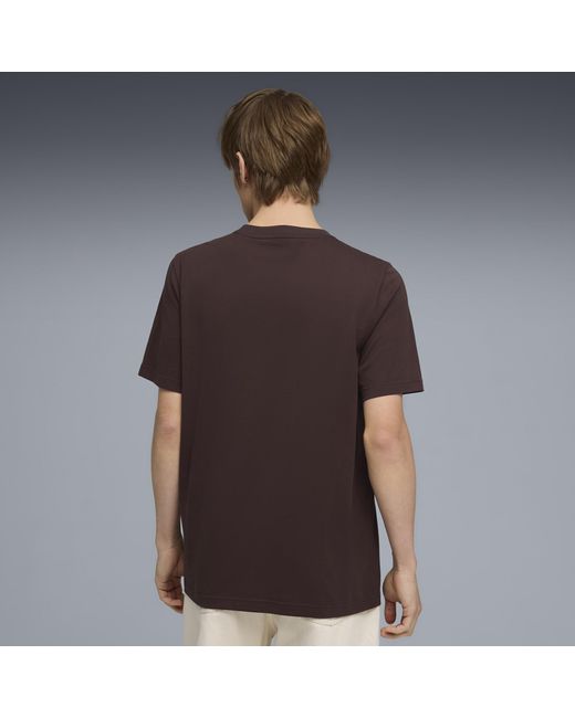 PUMA Brown Essentials Small No.1 Logo T-Shirt for men