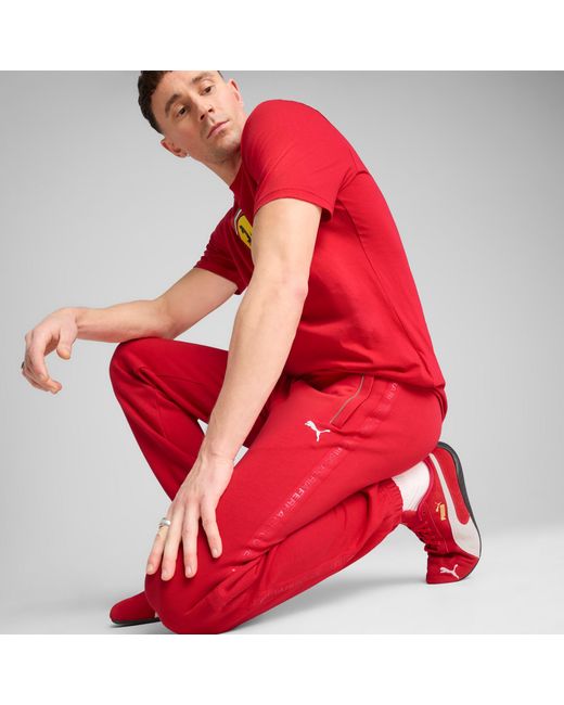 PUMA Red Scuderia Ferrari Hp Race Sweatpants for men