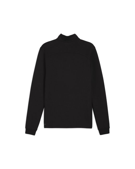 PUMA Black Cloudspun Quarter-Zip Training Top for men