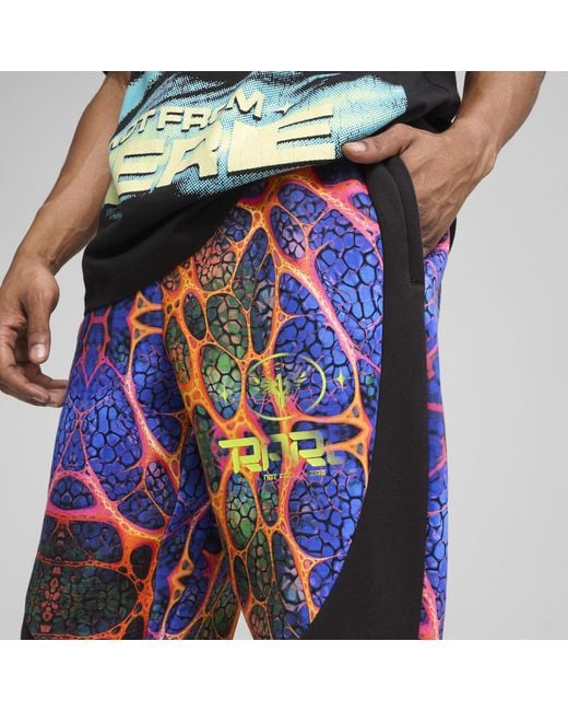 PUMA Melo Alien Skins Dime Basketballhose Herren, /Aop in Blue für Herren