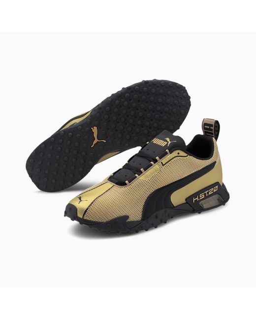 puma shoes gold and black