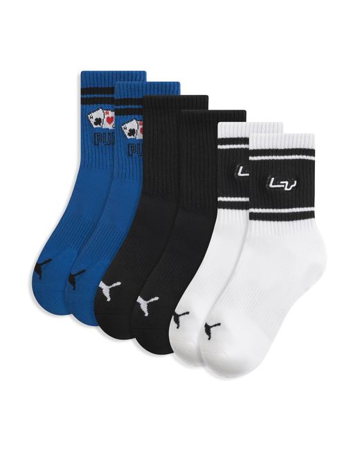 PUMA Blue 3 Pack 1/2 Terry Low Cre