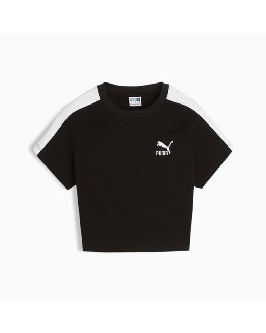 T-Shirt ICONIC T7 da bambina per di PUMA in Black
