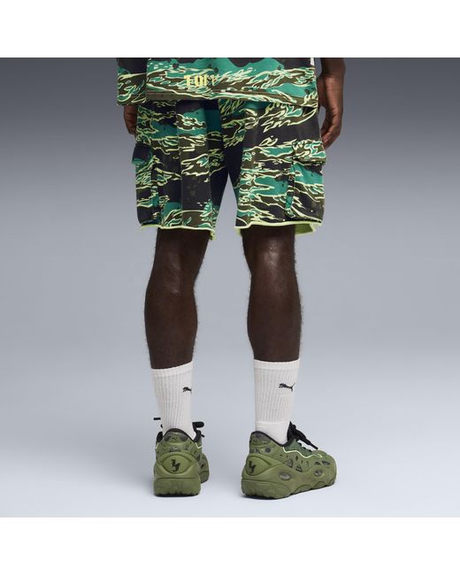 PUMA Green Lafrancé Supply Terry Relaxed Basketball Shorts for men
