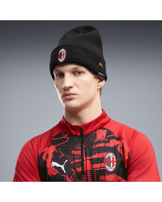 PUMA Black Ac Milan Ftblessentials Beanie