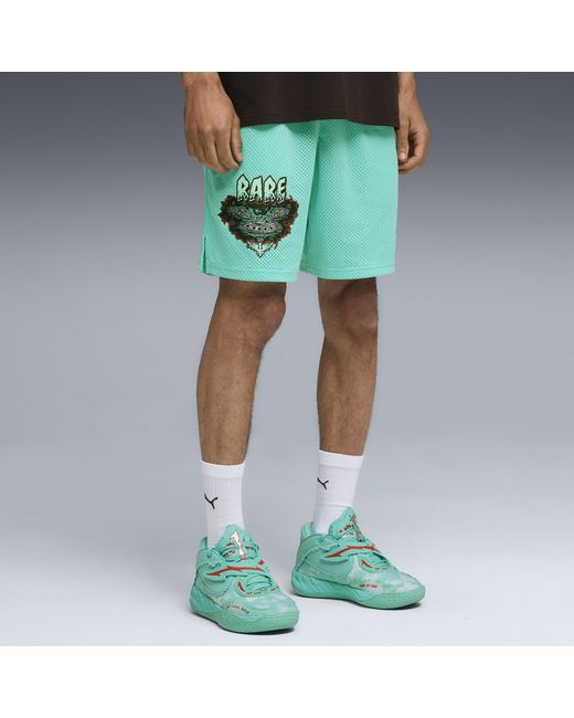 PUMA Green Melo World Oversized 7" Basketball Shorts for men